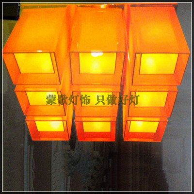 【工厂批发方形羊皮吊灯 适用餐饮酒店休闲会所 欢迎来图来样加工】价格,厂家,图片,吊灯,中山市横栏镇蒙歌灯饰厂-