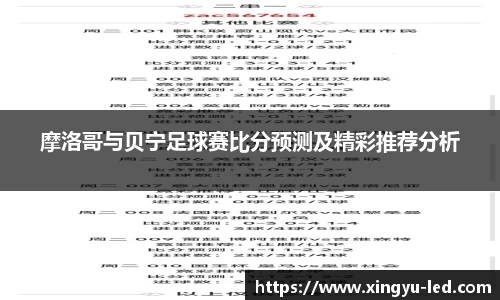 摩洛哥与贝宁足球赛比分预测及精彩推荐分析